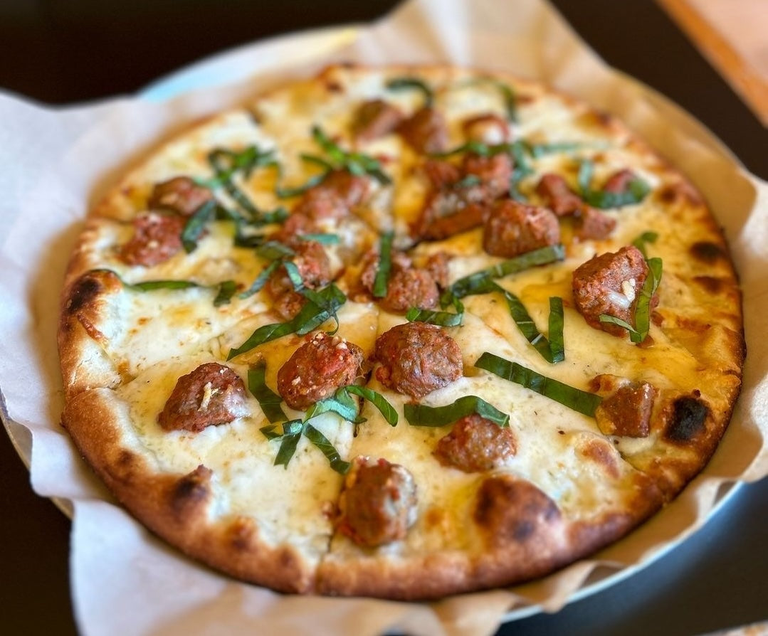 Garlic Buttered Meatball Pizza Recipe